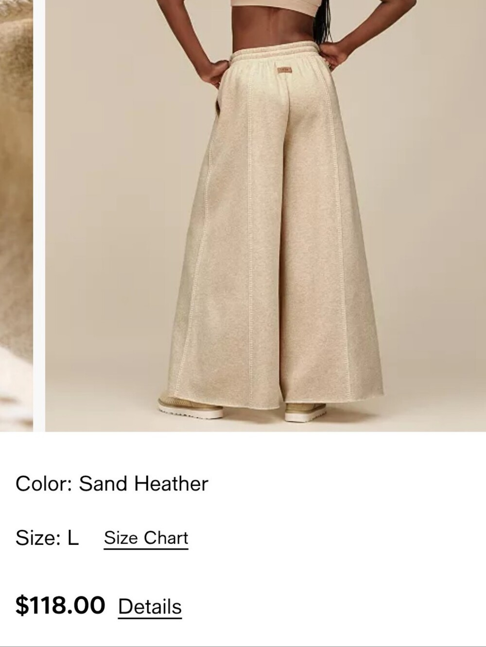 UGG Classic Wide Leg Pant in Sand Heather